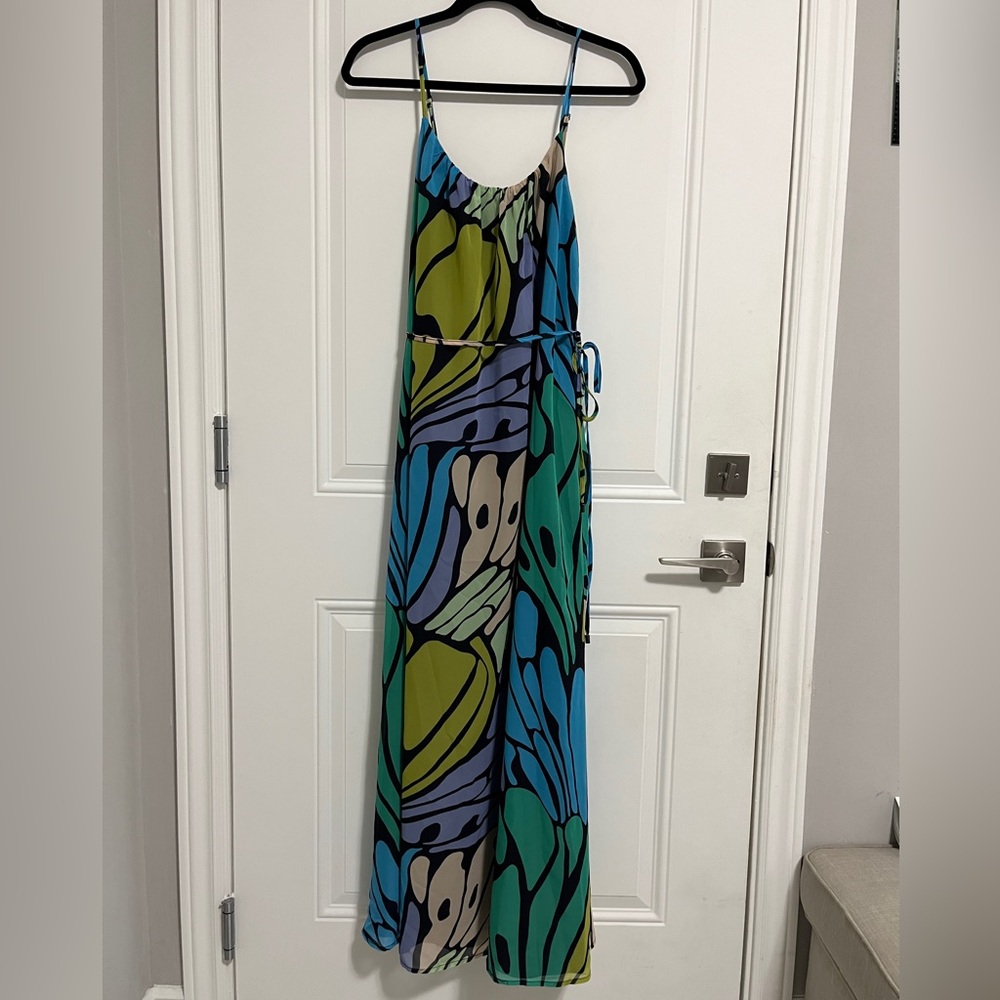 NWT - Sam Edelman Women’s Butterfly Print Strappy Maxi Dress - Size L